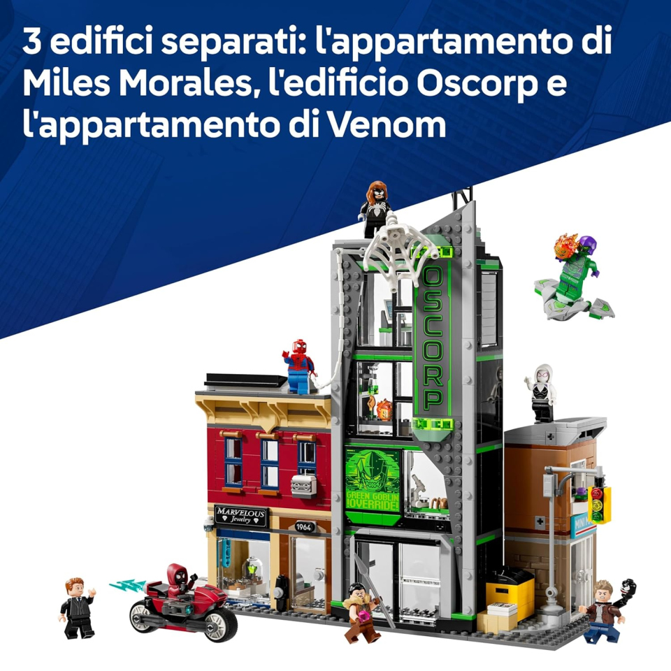 LEGO Marvel Spider-Man Contro Oscorp 76324 - Set Costruzioni con 8 Minifigure