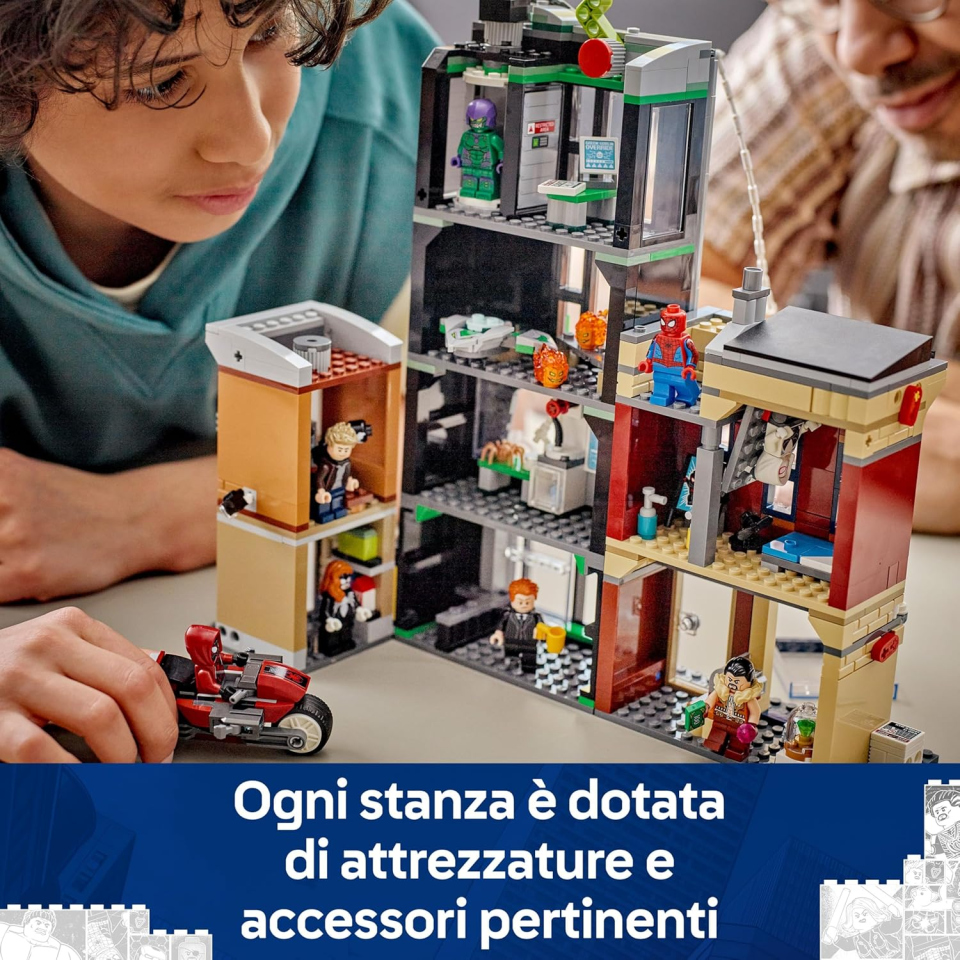 LEGO Marvel Spider-Man Contro Oscorp 76324 - Set Costruzioni con 8 Minifigure
