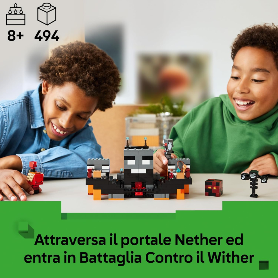 LEGO Minecraft Battaglia Contro il Wither 21590 – Set Costruzioni con Portale del Nether
