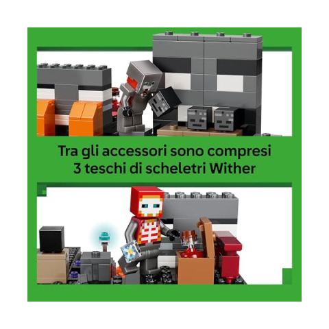 LEGO Minecraft Battaglia Contro il Wither 21590 – Set Costruzioni con Portale del Nether