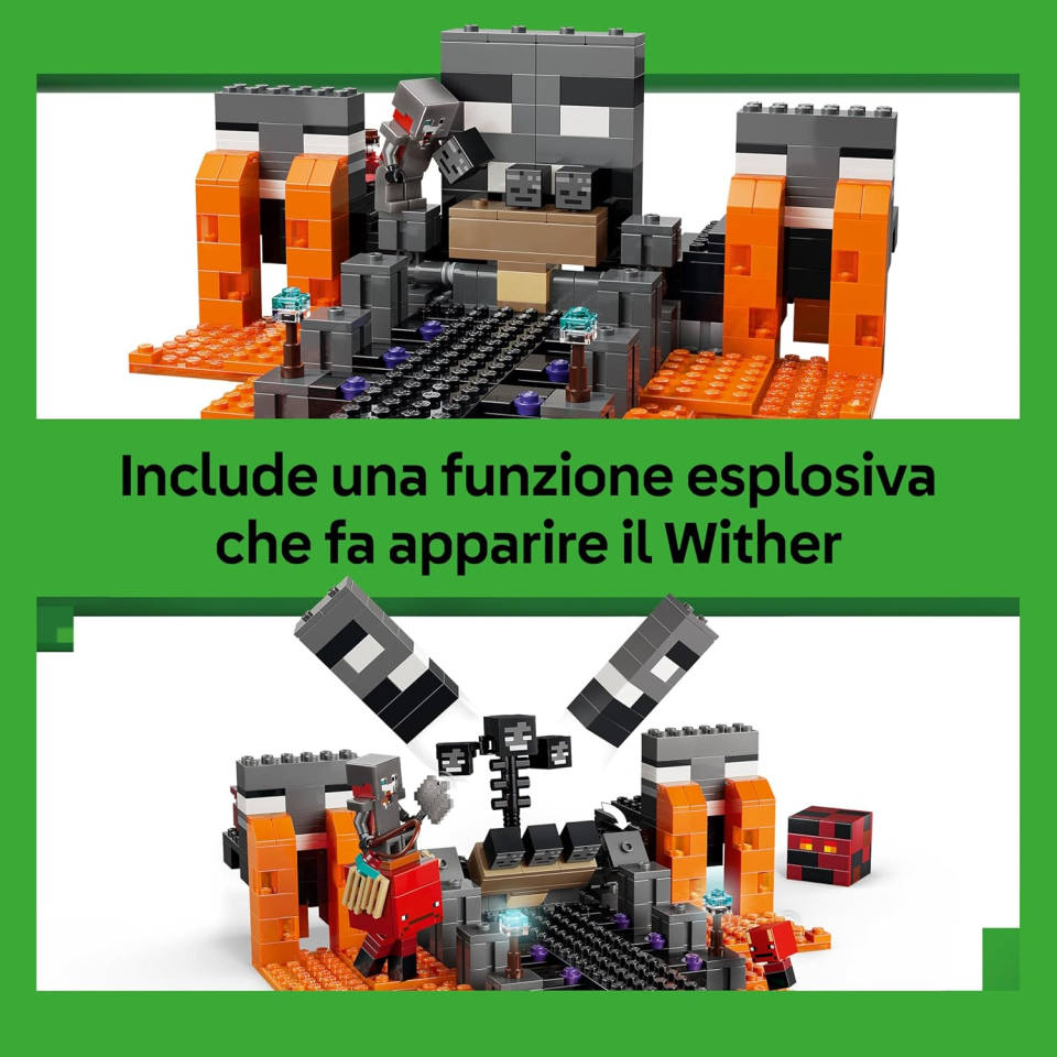 LEGO Minecraft Battaglia Contro il Wither 21590 – Set Costruzioni con Portale del Nether