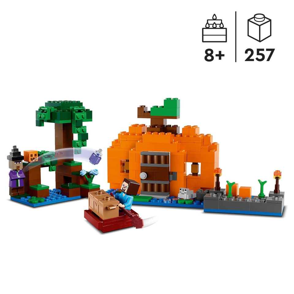 LEGO Minecraft Fattoria delle Zucche set con Steve