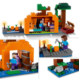 LEGO Minecraft Fattoria delle Zucche set con Steve