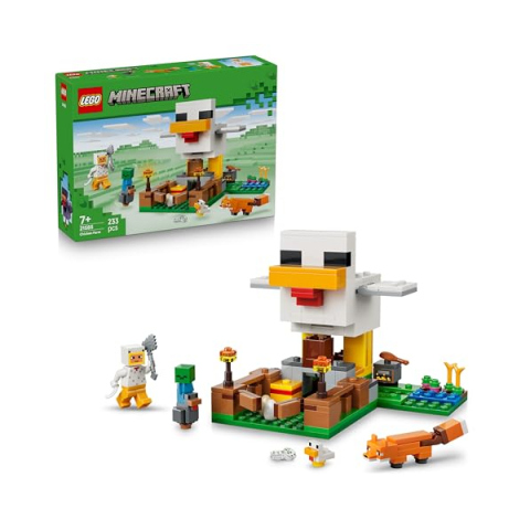 LEGO Minecraft Fattoria di Galline 21585 – Set Costruzioni con Pollaio e Baby Zombie