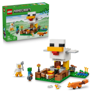 LEGO Minecraft Fattoria di Galline 21585 – Set Costruzioni con Pollaio e Baby Zombie