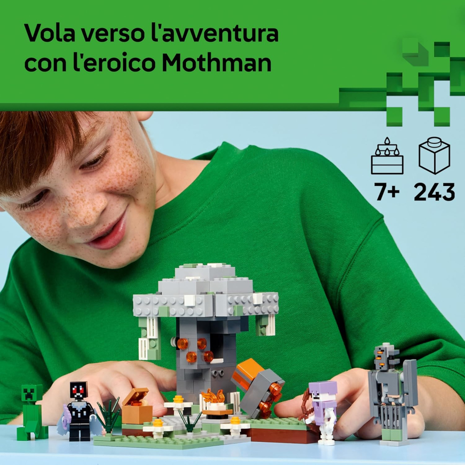 LEGO Minecraft Giardino Pallido con Creaking e Mothman