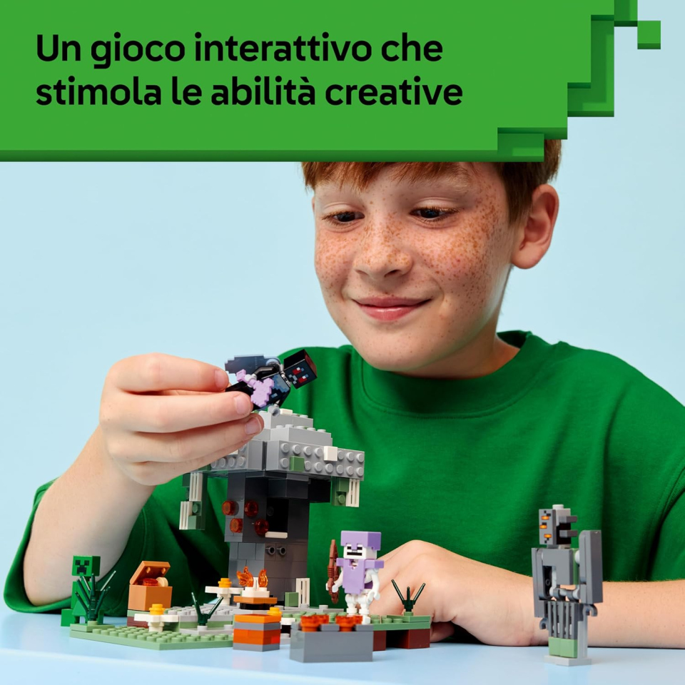 LEGO Minecraft Giardino Pallido con Creaking e Mothman