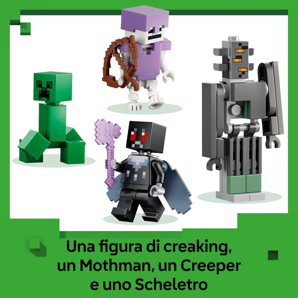 LEGO Minecraft Giardino Pallido con Creaking e Mothman