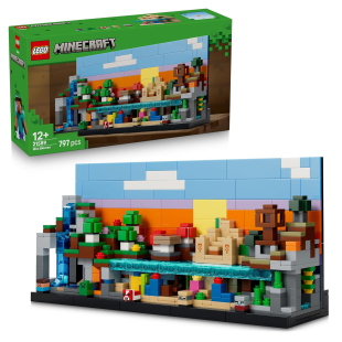 LEGO Minecraft Mini-Biomi 21589 – Diorama Decorativo con 5 Microfigure