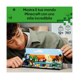 LEGO Minecraft Mini-Biomi 21589 – Diorama Decorativo con 5 Microfigure