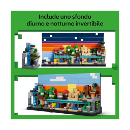 LEGO Minecraft Mini-Biomi 21589 – Diorama Decorativo con 5 Microfigure