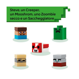 LEGO Minecraft Mini-Biomi 21589 – Diorama Decorativo con 5 Microfigure