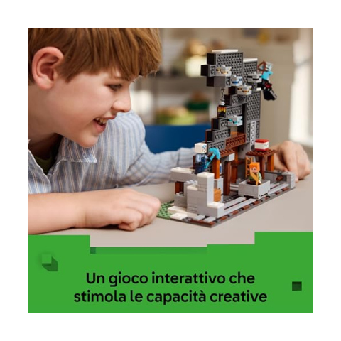 LEGO Minecraft La Miniera delle Piccozze 21277 – Set Costruzioni con Alex e Ragno