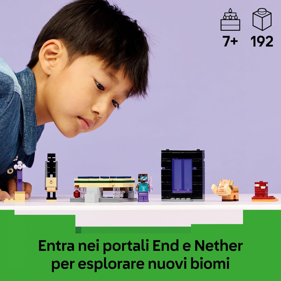 LEGO Minecraft Portale del Nether e dell'End 21584