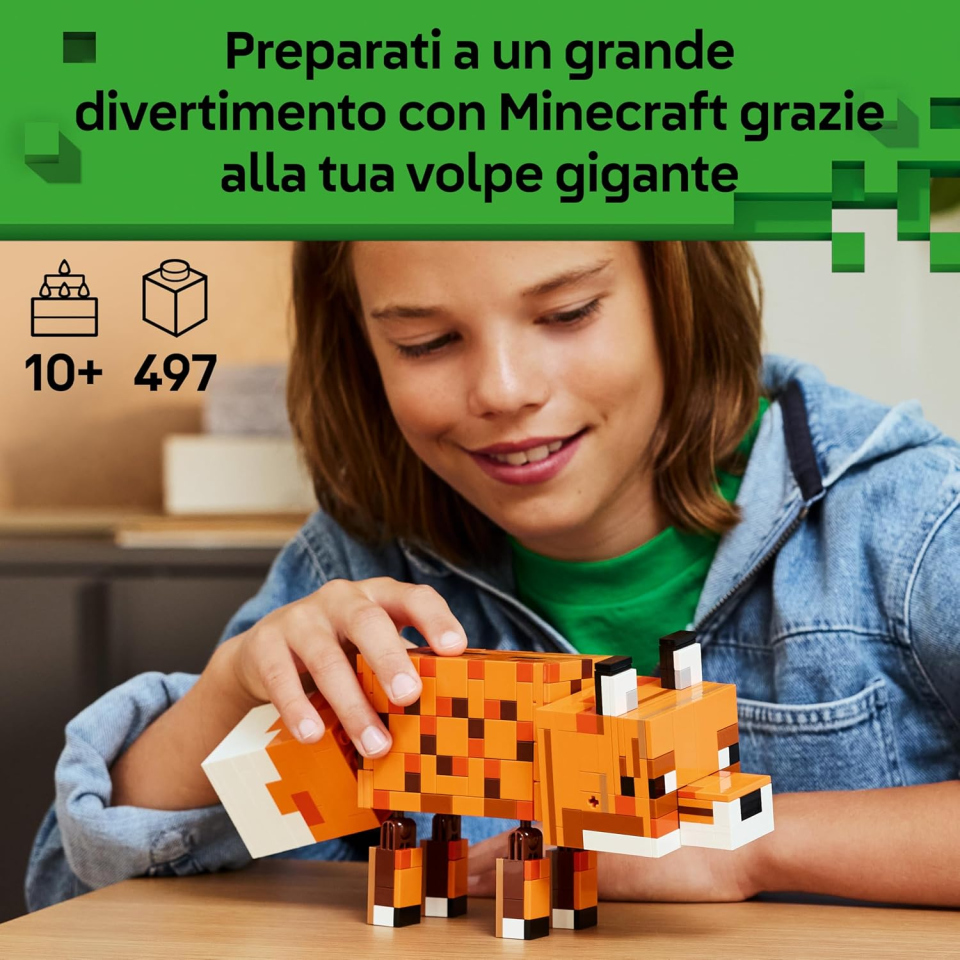 LEGO Minecraft La Volpe 21588 – Costruzione Snodabile da Collezione