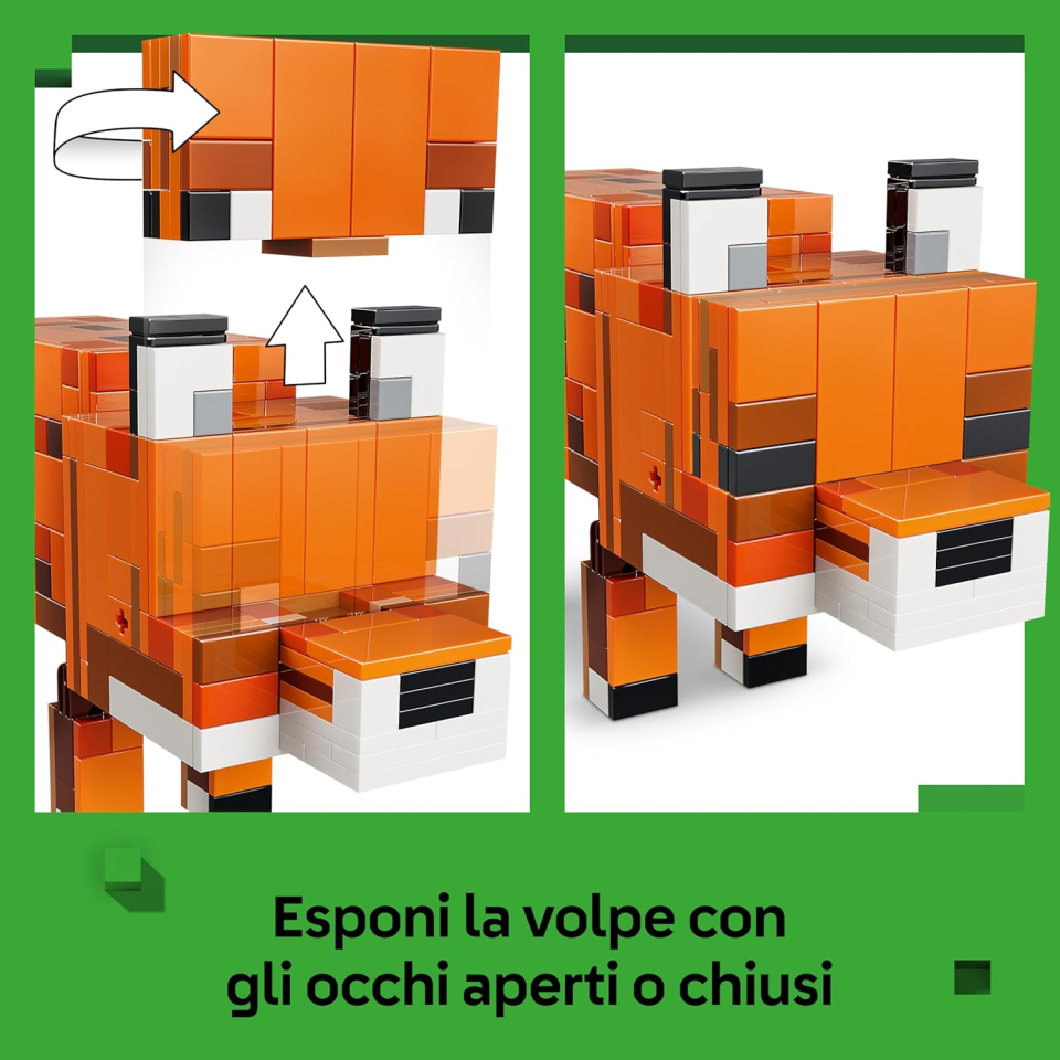 LEGO Minecraft La Volpe 21588 – Costruzione Snodabile da Collezione