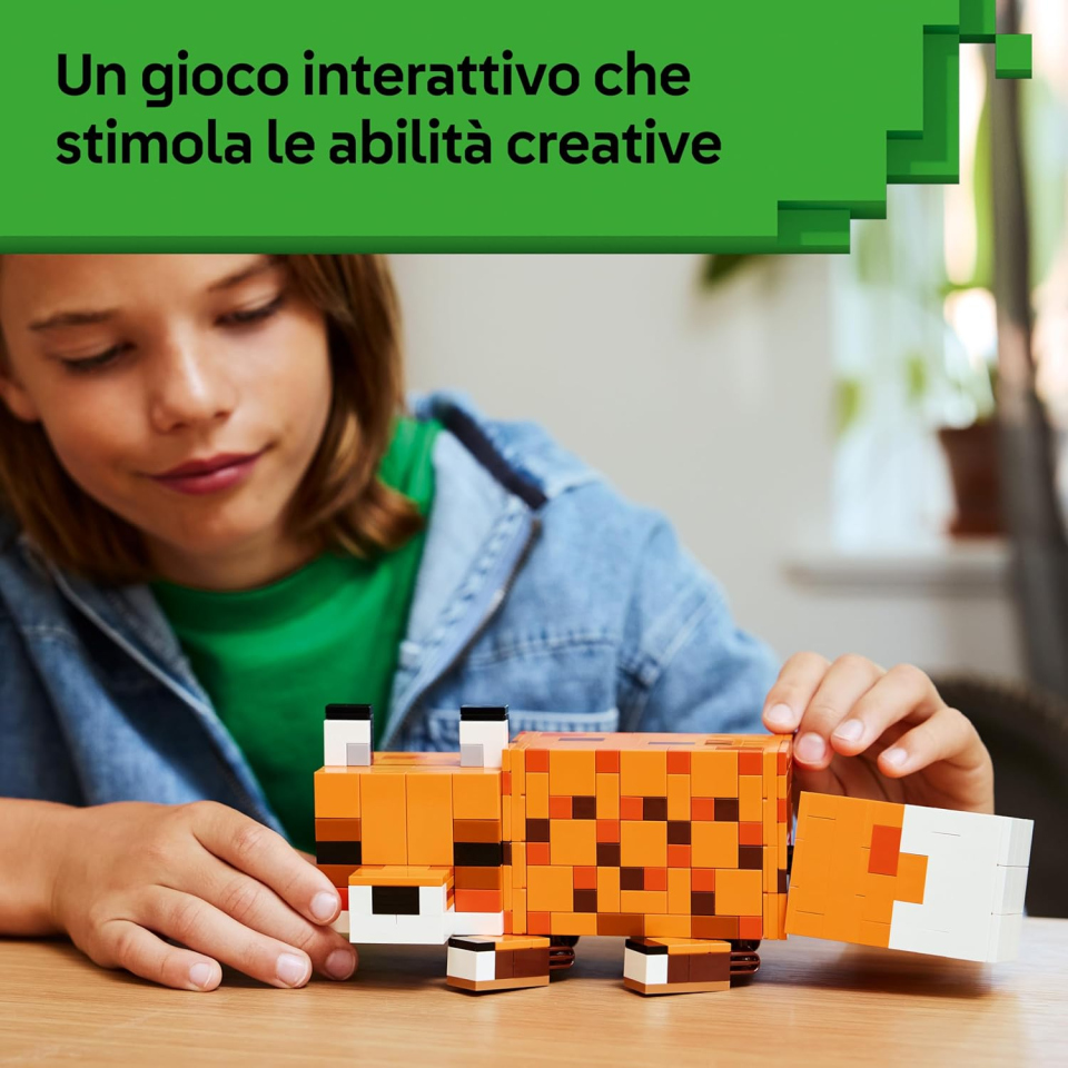 LEGO Minecraft La Volpe 21588 – Costruzione Snodabile da Collezione