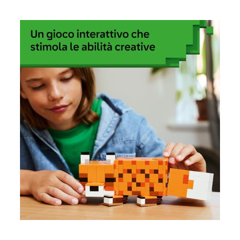 LEGO Minecraft La Volpe 21588 – Costruzione Snodabile da Collezione