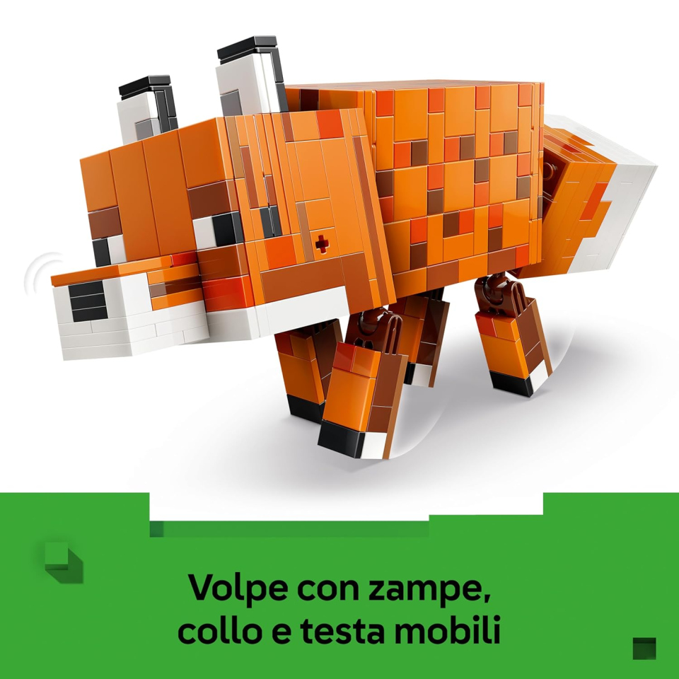 LEGO Minecraft La Volpe 21588 – Costruzione Snodabile da Collezione