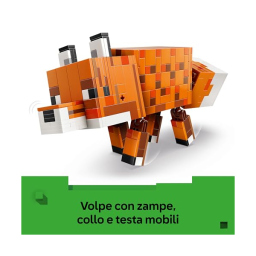 LEGO Minecraft La Volpe 21588 – Costruzione Snodabile da Collezione