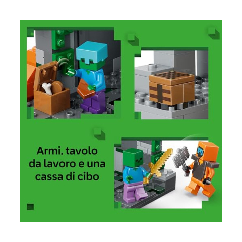 LEGO Minecraft Zombie Dungeon con Minifigure e Zombie