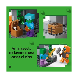 LEGO Minecraft Zombie Dungeon con Minifigure e Zombie