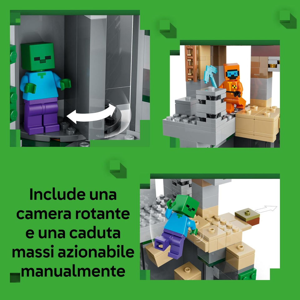 LEGO Minecraft Zombie Dungeon con Minifigure e Zombie