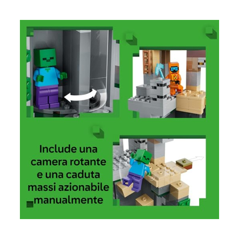 LEGO Minecraft Zombie Dungeon con Minifigure e Zombie