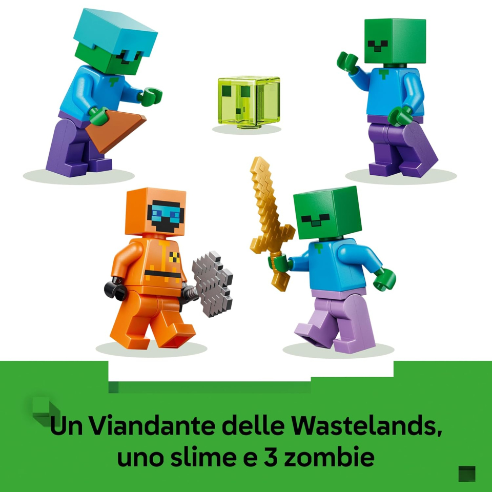 LEGO Minecraft Zombie Dungeon con Minifigure e Zombie