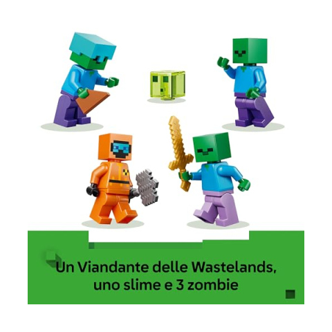 LEGO Minecraft Zombie Dungeon con Minifigure e Zombie