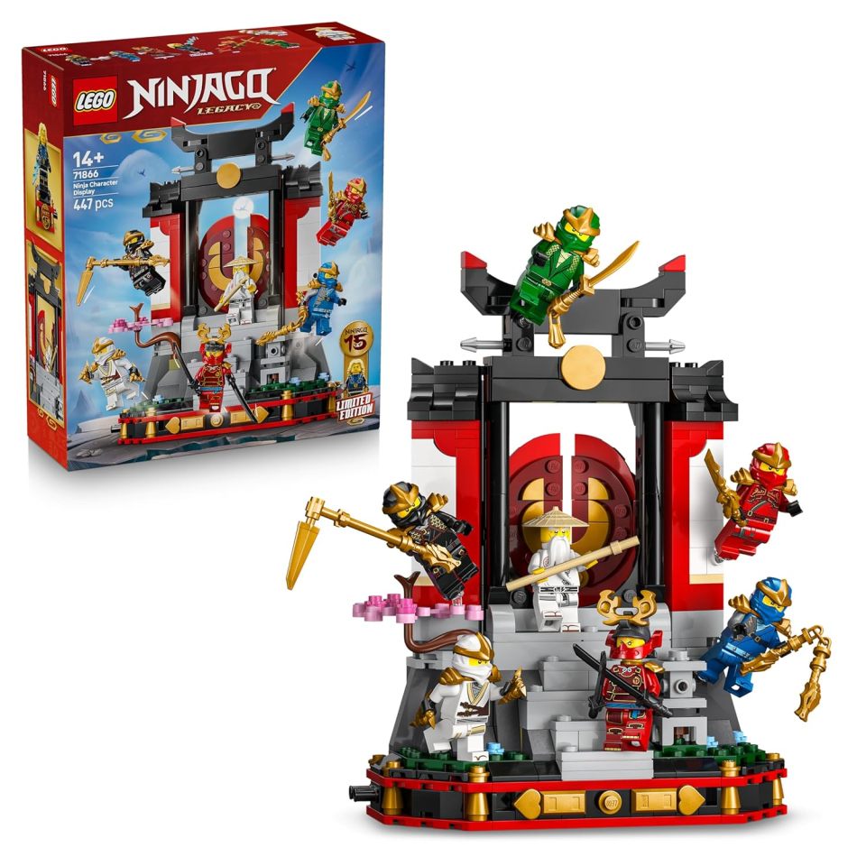 LEGO Ninjago Display 15° Anniversario con 8 Minifigure e Monastero 71866