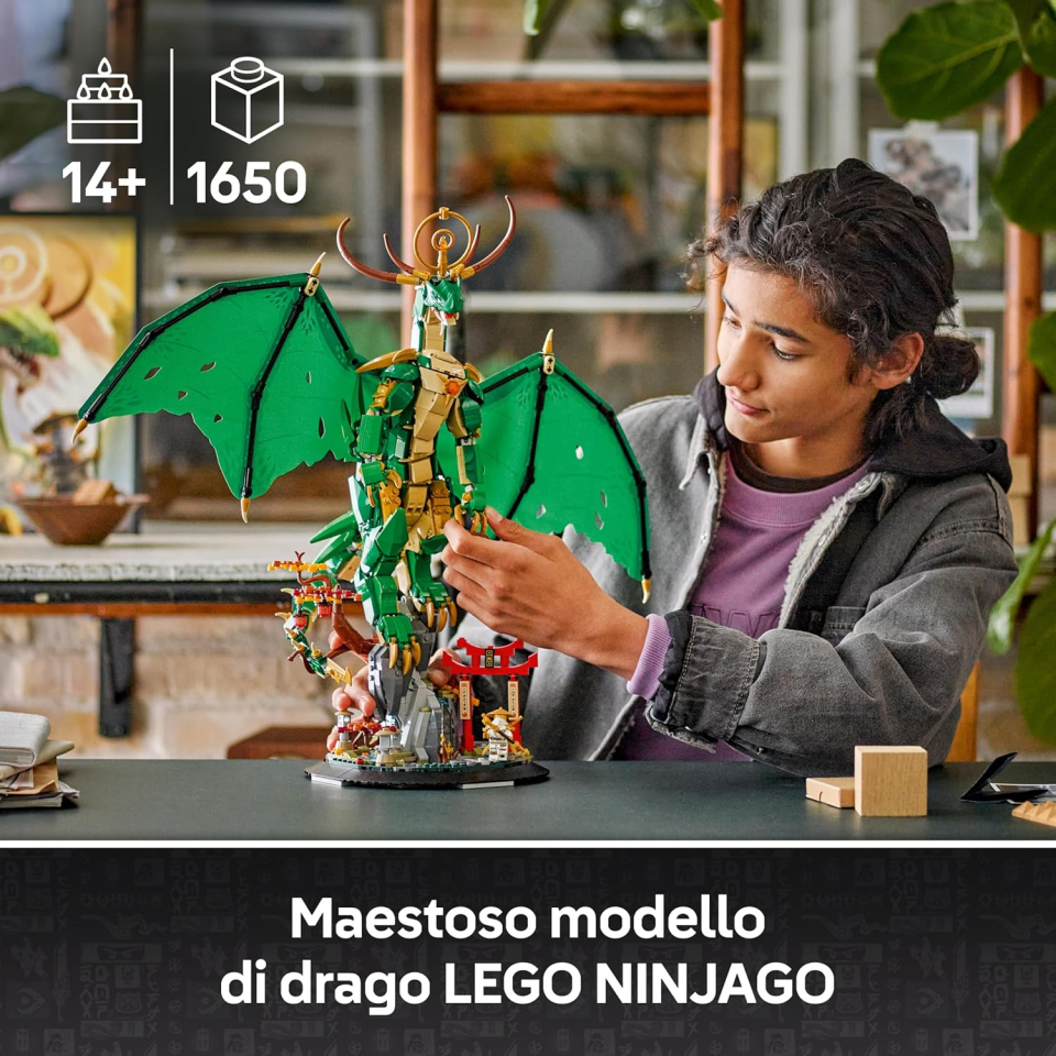 LEGO Ninjago Drago-Guardiano 71847 – Action Figure Snodabile da Esposizione