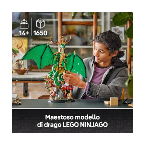 LEGO Ninjago Drago-Guardiano 71847 – Action Figure Snodabile da Esposizione