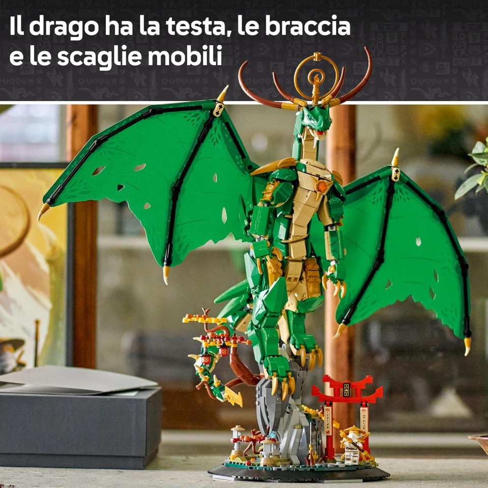 LEGO Ninjago Drago-Guardiano 71847 – Action Figure Snodabile da Esposizione