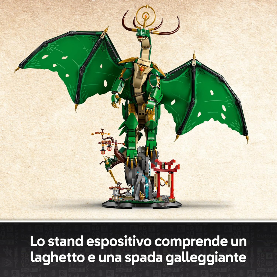 LEGO Ninjago Drago-Guardiano 71847 – Action Figure Snodabile da Esposizione