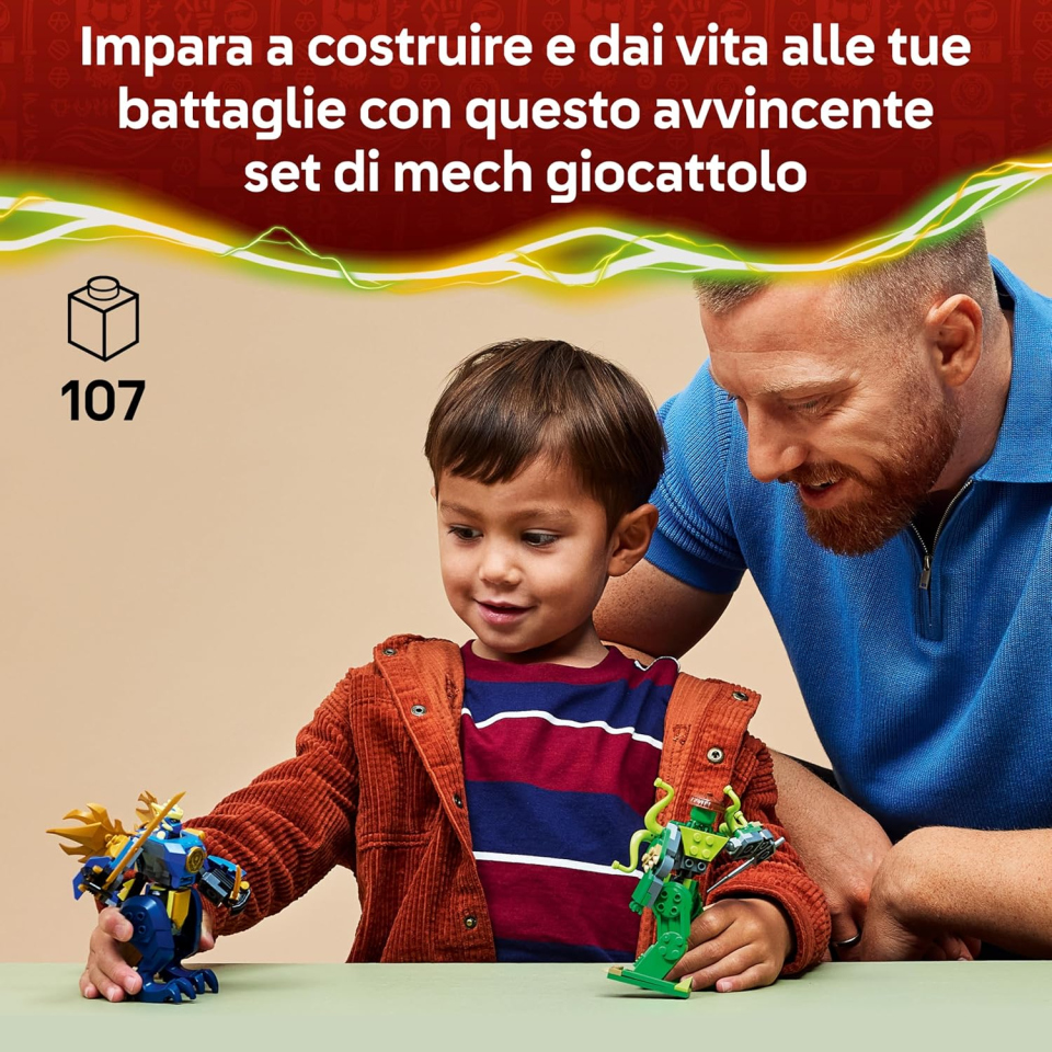 LEGO Ninjago Drago-Mech di Jay 71853 – Set Costruzioni da 4 Anni