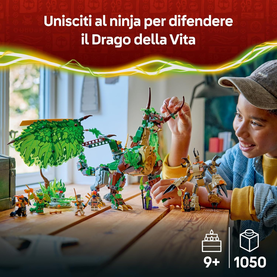 LEGO Ninjago Drago della Vita 71859 con Mech e 8 Minifigure