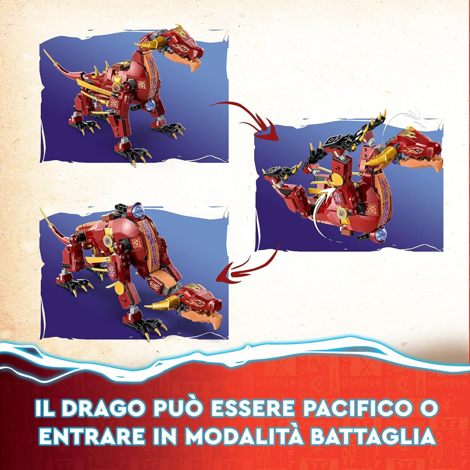 LEGO Ninjago Dragone di Lava Heatwave Transformer 71793