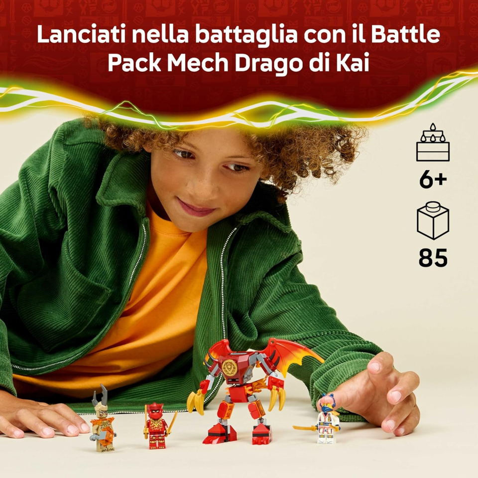 LEGO Ninjago Mech Drago di Kai 71851 - Battle Pack con 3 Minifigure
