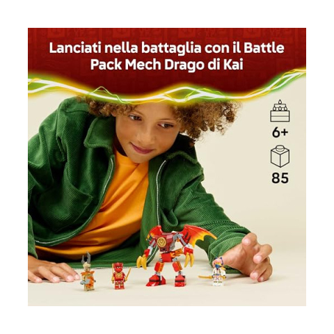LEGO Ninjago Mech Drago di Kai 71851 - Battle Pack con 3 Minifigure