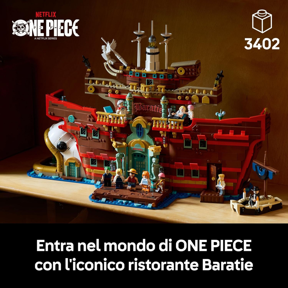 LEGO ONE PIECE Baratie Ristorante Galleggiante 75640 con 10 Minifigure
