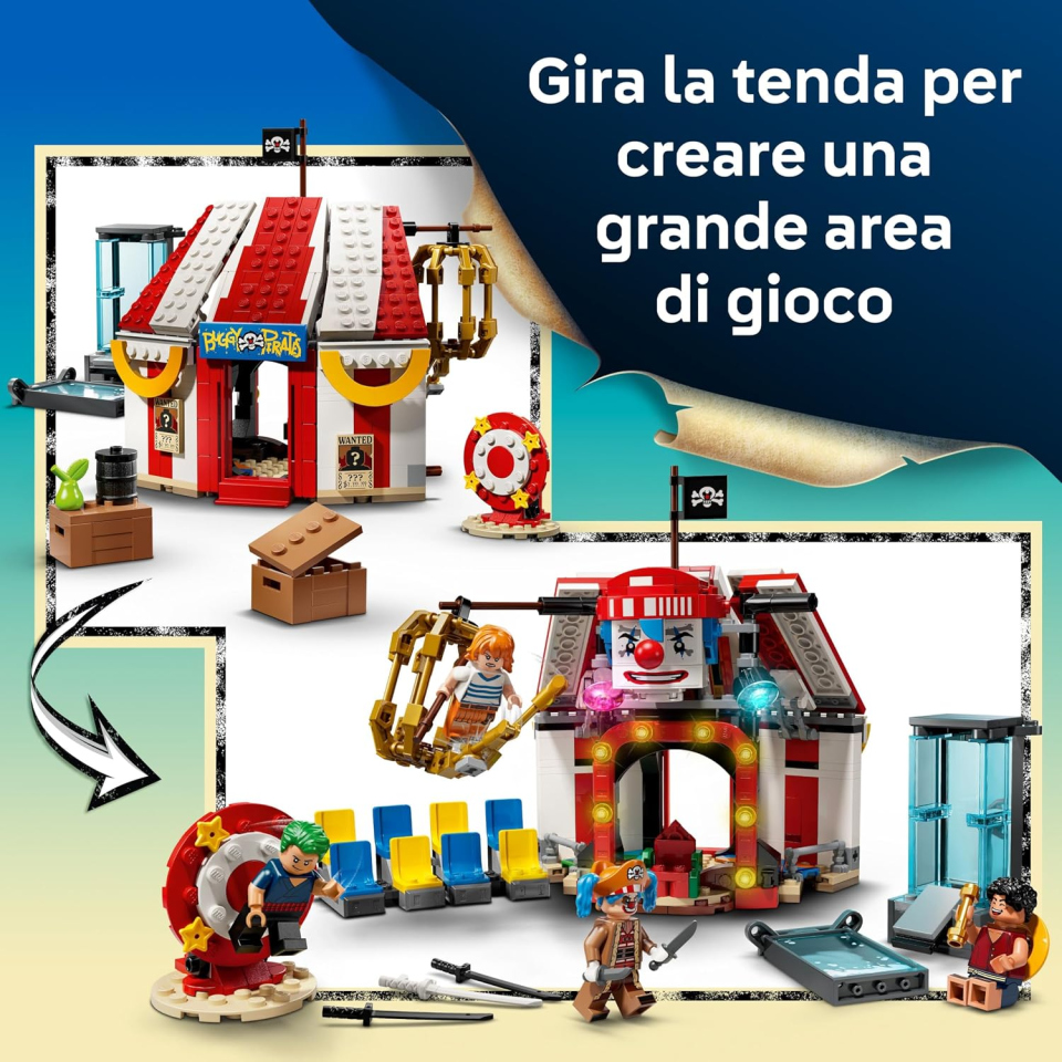 LEGO ONE PIECE tenda del circo di Bagy il Clown