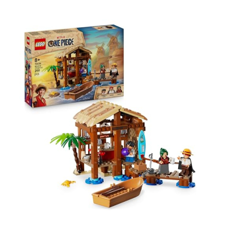 LEGO ONE PIECE Capanna Villaggio Foosha 75636 – Luffy, Shanks e Barca Pirata