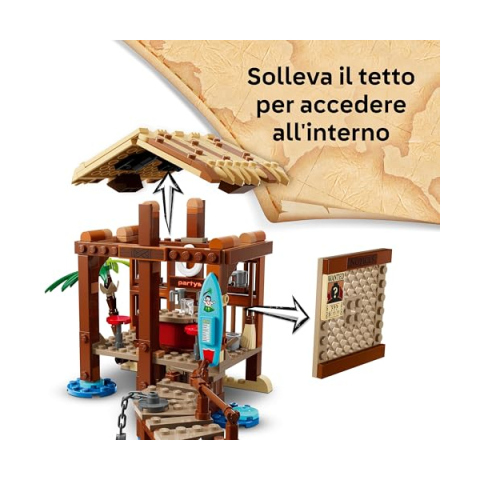 LEGO ONE PIECE Capanna Villaggio Foosha 75636 – Luffy, Shanks e Barca Pirata