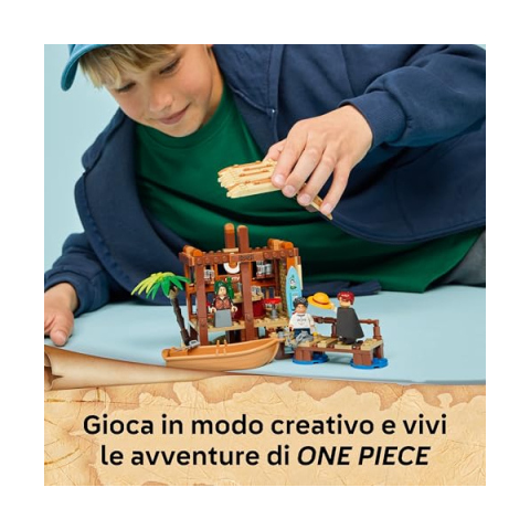 LEGO ONE PIECE Capanna Villaggio Foosha 75636 – Luffy, Shanks e Barca Pirata