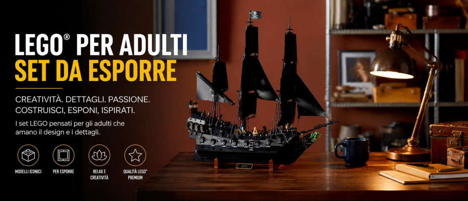 Lego per adulti, set da esporre e mostrare
