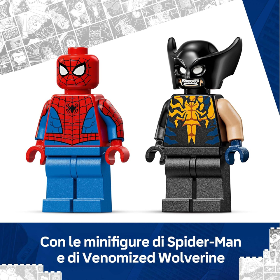 LEGO Marvel Auto di Spider-Man vs. Venomized Wolverine 76336