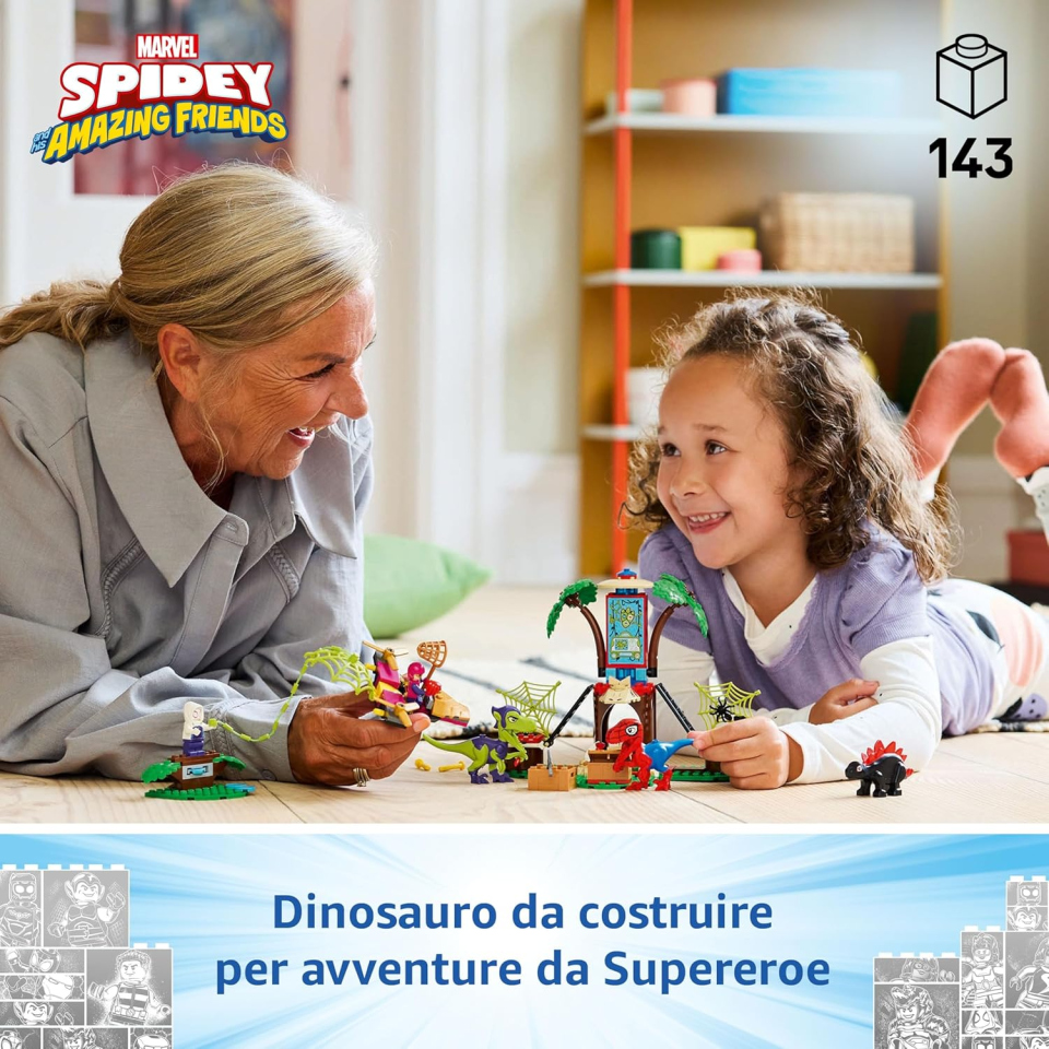 LEGO Marvel Spidey Quartier Generale Albero con Dinosauri 11200