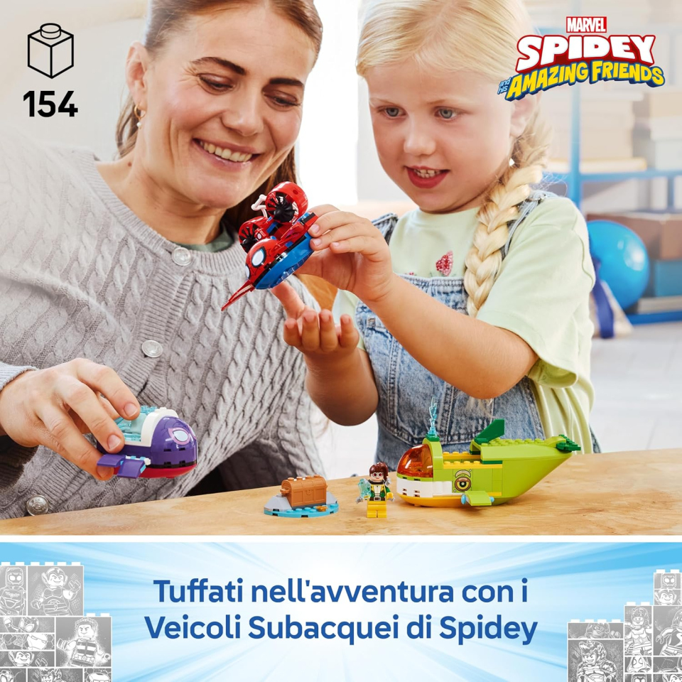 LEGO Marvel Spidey Veicoli Subacquei 11207 – 3 Sottomarini e Minifigure