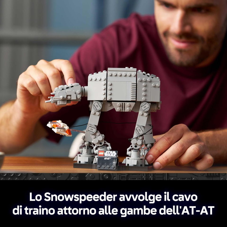 LEGO Star Wars AT-AT 75440 – Modellino Scala Media con Snowspeeder